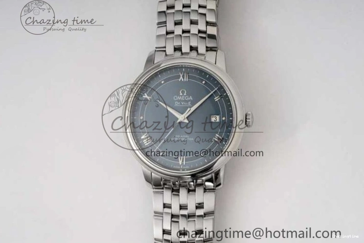 0429 De Ville SS DIWF 1:1 Best Edition Light Blue Dial SS Markers on SS Bracelet MIYOTA TopPick 7850